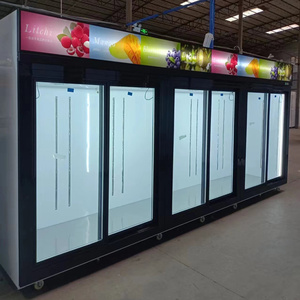 Étagères réglables, réfrigérateur à économie d'énergie, lumières LED, refroidissement par air, réfrigérateur-congélateur universel, présentoir de boissons, roues universelles - Product Image 6