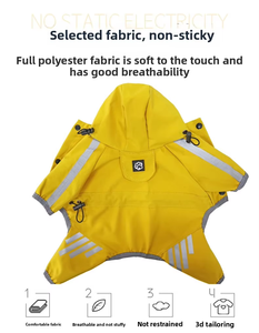Impermeable <span class=keywords><strong>para</strong></span> <span class=keywords><strong>Perros</strong></span> 2026, con Cuatro Patas, Reflectante y con Franjas Reflectantes, Ropa Impermeable <span class=keywords><strong>para</strong></span> <span class=keywords><strong>Perros</strong></span> - Product Image 4