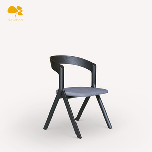 Silla nórdica de comedor de madera maciza de diseño italiano, sillón sencillo con diseño de espiga - Product Image 5