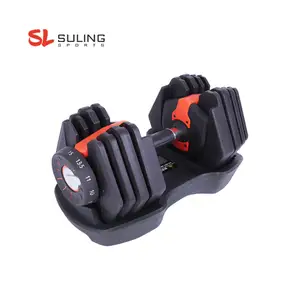 Online satın spor ekipmanları fitness serbest ağırlıklar kaldırma çelik ayarlanabilir dambıl setleri 15kg