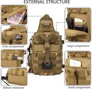 กระเป๋าสะพายข้างแบบ MOLLE ฟรีตัวอย่าง  กระเป๋าคาดอก กระเป๋าเป้สะพายไหล่ กระเป๋าใส่ผ้าอ้อม กระเป๋าสำหรับมอเตอร์ไซค์ จักรยาน กระเป๋าเดินทาง - Product Image 4