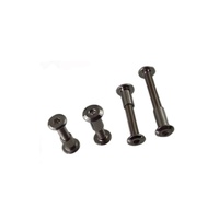 Vis de raccordement Chicago à tête hexagonale de qualité supérieure, vis de liaison, vis à tête plate mâle et femelle noires rondes, rivets