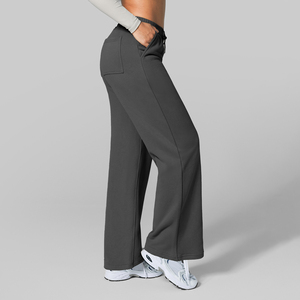 <span class=keywords><strong>Pantalon</strong></span> large Vractive en coton-polyester pour <span class=keywords><strong>femme</strong></span>, coupe droite, avec cordon de serrage et poches latérales, idéal pour le sport et les loisirs. - Product Image 3