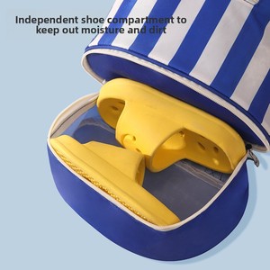 Bolsa de natación para niños, mochila <span class=keywords><strong>portátil</strong></span> con separación de ropa seca y húmeda, bolsa de playa impermeable para niños y niñas, mochila de natación con cierre de cordón - Product Image 2