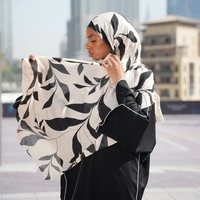 Hijabs à pois en modal personnalisés pour femmes musulmanes, longs foulards châles en modal tissé imprimé à pois