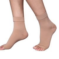 Chaussettes de compression pour chevilles de haute qualité, tricotées, OEM ODM, noir beige, XXL