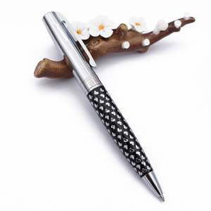 Stylos à bille de luxe en argent 2024, sublimation, logo personnalisé, conception OEM, nouveau design, stylos en métal - Product Image 1