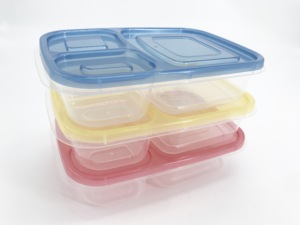 10 Cái 3 Ngăn Hộp Cơm Trưa Bằng Nhựa - Product Image 2