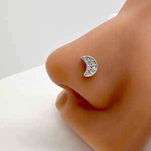 Piercing de Nariz al por Mayor para Mujer, de Cobre con Circonita Cúbica, Barra de Acero Inoxidable de 20G en Forma de L, Joyería para Piercing de Nariz - Product Image 4