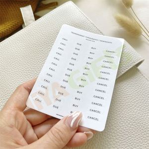 Etiquetas Adhesivas Blancas Personalizadas con Impresión <span class=keywords><strong>de</strong></span> Tinta Negra Minimalista Transparente, Etiquetas <span class=keywords><strong>de</strong></span> Llamada, Plazo <span class=keywords><strong>de</strong></span> Pago, Compra, Cancelación para <span class=keywords><strong>Organizador</strong></span> - Product Image 2