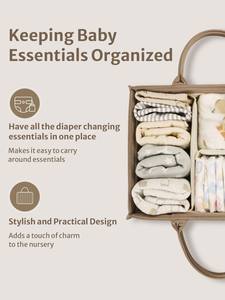 Panier de rangement pour la crèche avec logo personnalisé, panier à couches portable pour bébé, organisateur, sac de rangement pour maman, sac pour bébé Teddy - Product Image 5