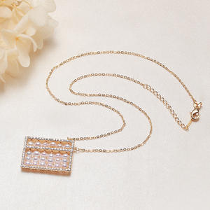 Colgantes de Moda de Cobre Chapado en Oro de 14k al por Mayor, Dijes de Oro Real, Joyería para Transmisiones en Vivo de Celebridades de Internet, Accesorios de Ábaco - Product Image 3