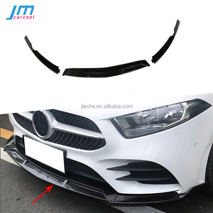ABS สปอยเลอร์หน้ารถสำหรับ Mercedes-Benz A Class W177 Sport <span class=keywords><strong>A45</strong></span> <span class=keywords><strong>AMG</strong></span> 2019 <span class=keywords><strong>2020</strong></span> 3ชิ้น,ตัวแยกคางกันชนหน้าสีดำ - Product Image 1