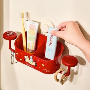 Caja de Almacenamiento de Papel Higiénico y Bolsas de Café/Té de Plástico de Una Sola Capa, Montada en la Pared, con Ventosa Sin Perforaciones, para Hogar y Oficina - Product Image 4