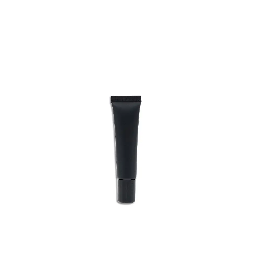 Nouveau design personnalisé vide noir 15g crème solaire soins de la peau sérum nettoyant pour le visage distributeur tube cosmétique tube en plastique