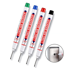 Marqueur permanent multifonctionnel imperméable à tête longue pour trous profonds, idéal pour le travail du bois et la menuiserie - Product Image 2