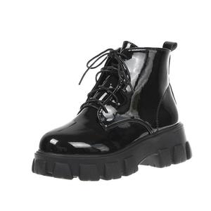 Bottes européennes Station 2026, nouvelle collection automne, style britannique, lacets, plateforme haute, bottes de moto, bottes de chevalier - Product Image 2