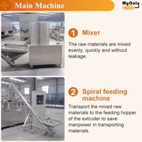 MY Puff Riz Maïs Slanty Snack Food Extruder Petite échelle Puff Fusilli Cheese Ball Chip Making Machine