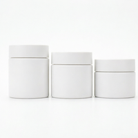 Pot en verre givré noir mat avec couvercle en plastique à sécurité enfant, protection UV, 2oz, 3oz, 4oz, 5oz, 6oz, pour le stockage de pilules