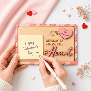 Tablero de Mensajes de Amor de Madera Personalizado, Porta Notas Adhesivas, Decoración Romántica para el Día de San Valentín, Placa de Regalo para Escritorio - Product Image 1