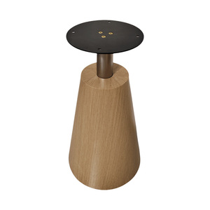 Pieds de table ronds minimalistes en fer forgé à grain de bois, base de table d'extérieur au design durable - Product Image 5