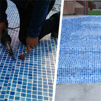 UV-beständige Mosaik-PVC-Schwimmbadfolie für Aufstellpools