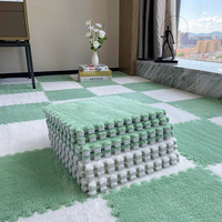 Dalles de moquette emboîtables épaissies personnalisables en gros pour la maison, l'exercice et la chambre des enfants (effet fourrure)