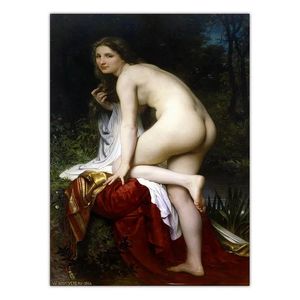 Reproducción Giclée de la obra de Bouguereau, "El Nacimiento de Venus", arte en lienzo con calidad de museo |   Pintura al Óleo Clásica Francesa para Decoración del Hogar - Product Image 1