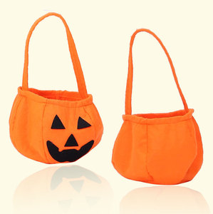 Hot Sale Halloween Pumpkin Candy Bag Kids Trick or Treat Non-Woven Pumpkin Bucket <b>Tote</b> Bag Kids Costume Party Favors - Product Image 4
