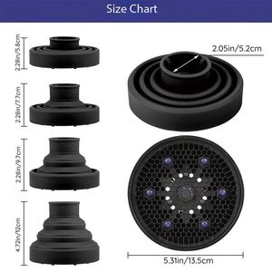 Difusor Universal para Secador de Pelo, Silicona de Secado Rápido, Resistente a Altas Temperaturas, Estilizado Voluminoso para Rizos y Secado - Product Image 2