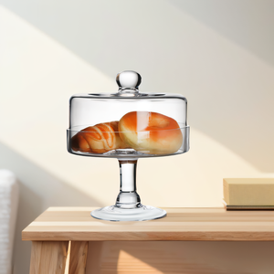 Alzata <span class=keywords><strong>per</strong></span> <span class=keywords><strong>Torte</strong></span> <span class=keywords><strong>in</strong></span> <span class=keywords><strong>Vetro</strong></span> Trasparente Rotonda di Lusso, Fatta a Mano, Riutilizzabile, con Logo Personalizzato, Vendita all'Ingrosso - Product Image 3