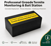 Boîte d'appât anti-termites professionnelle portable en plastique pour intérieur, stations anti-termites