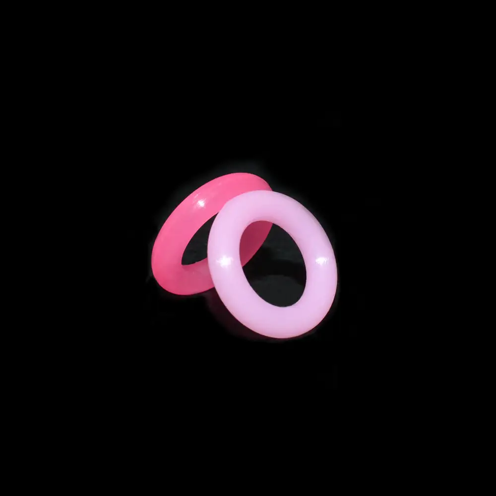 Flashlight glow in darkness colorful silicone rubber o rings for jewelry bracelet