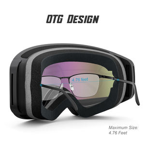 משקפי סקי וסנובורד HUBO HB-197D יוקרתיים, סט עם עדשות PC נגד אדים, עדשה מגנטית מתחלפת, לגברים, נשים ומבוגרים - Product Image 5