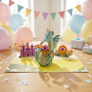 Carte de vœux créative en papier 3D style animal, faite à la main, impression offset pour femmes et hommes - Message Joyeux Anniversaire - Product Image 1