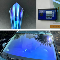 Film teinté pour pare-brise de voiture, 72% VLT, effet irisé, changement de couleur violet, UVR 99%, IRR 98%, 2 mil, haute clarté, rejet de chaleur, OEM