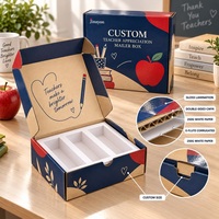 Boîte d'expédition personnalisée pour la reconnaissance des enseignants, emballage en carton ondulé, boîte cadeau