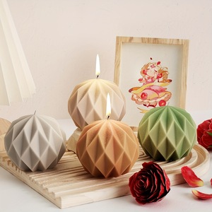 Geometric Spherical <b>Candle</b> Silicone <b>Mold</b> Customizable Shape For DIY <b>Candle</b> Making Kits Valentine'S Day Home Decoration - Product Image 1