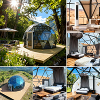 Maison de luxe isolée de haute qualité personnalisée à cadre en métal Igloo de glamping insonorisé pour l'extérieur Tentes dôme en verre 10x10 pour centre de villégiature