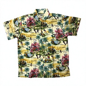 Chemise hawaïenne d'été pour homme |   Impression numérique tropicale |   Chemise en polyester coupe classique - Product Image 2
