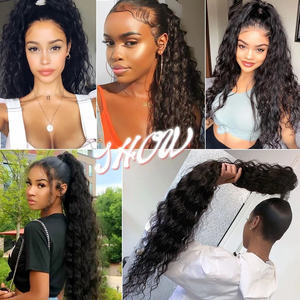 85cm uzun sentetik saç mısır Whisker at kuyruğu uzantıları ret ret örgü kıvırcık dalgalı streç dantel Intranet at kuyruğu - Product Image 6