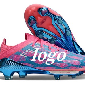Scarpe da Calcio Alte in Maglia FG da Uomo - Scarpe Impermeabili per Allenamento e Partita con Finiture Dorate e Design Allacciato Tacchetti FG Professionali - Product Image 2