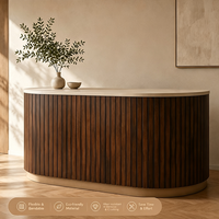 Panneau Tambour Flexible en MDF pour Armoires, Panneau de Porte Roulante Insonorisé Flexible pour Meubles et Décoration Hôtelière APK036