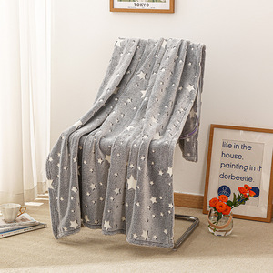 Glow in the Dark Throw Blanket 50 X 60 Inches Sart Moon Universe Pattern Soft Cozy Flannel Fleece Blanket for Boys Girls - Product Image 5