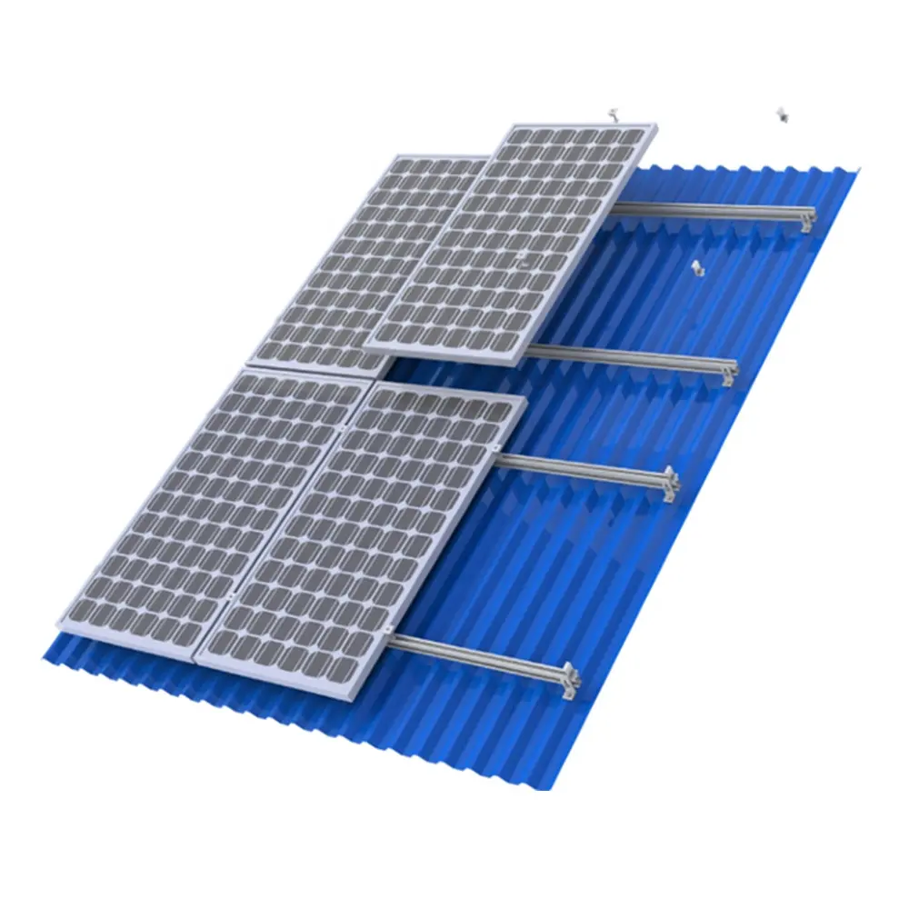 Sunpal सौर स्थापना के लिए धातु छत बढ़ते धमकी देकर मांगने का संरचना 1MW ग्रिड पर समाधान