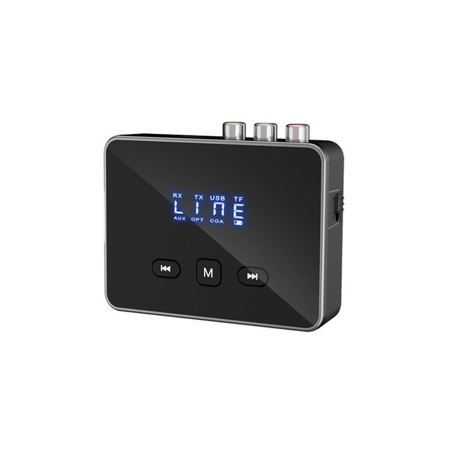 Two-in-one Optical Fiber Input Coaxial DAC Converter Digital Display Wireless Audio Transmitter Receiver