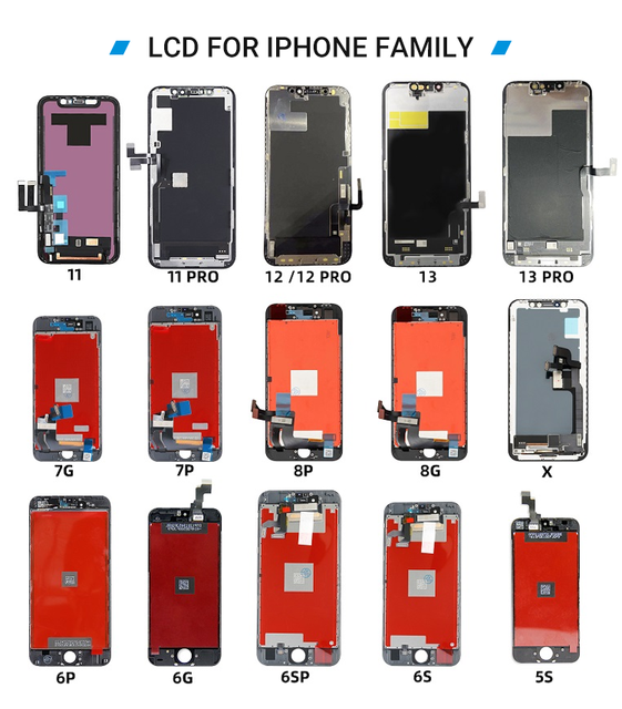 Shenzhen Factory Best Selling Screen Replacement for IPone 6 7 8 11 12 X Xr Xs 11 12 13 14 15 Pro Plus Max Lcd  Touch Screen