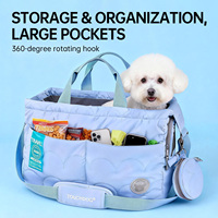 Sac de transport pour animaux de compagnie TOUCHDOG, imperméable, multi-usages, sac bandoulière pour chien avec poches et sangle réglable, pour petits chiens, chats et animaux de compagnie, voyage