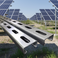 Profilé Unistrut en zinc, aluminium, magnésium, à fente en U, 41x41, pour systèmes de support solaire