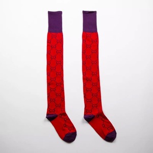 SHANXIN blanco y rosa colorido divertido invierno cálido algodón alta vestido Calcetines - Product Image 4